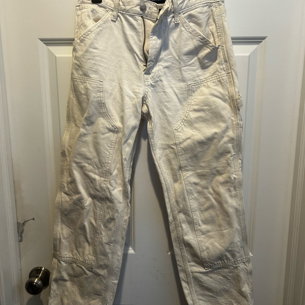 Aeropostale Women's Off-White Cargo Jeans